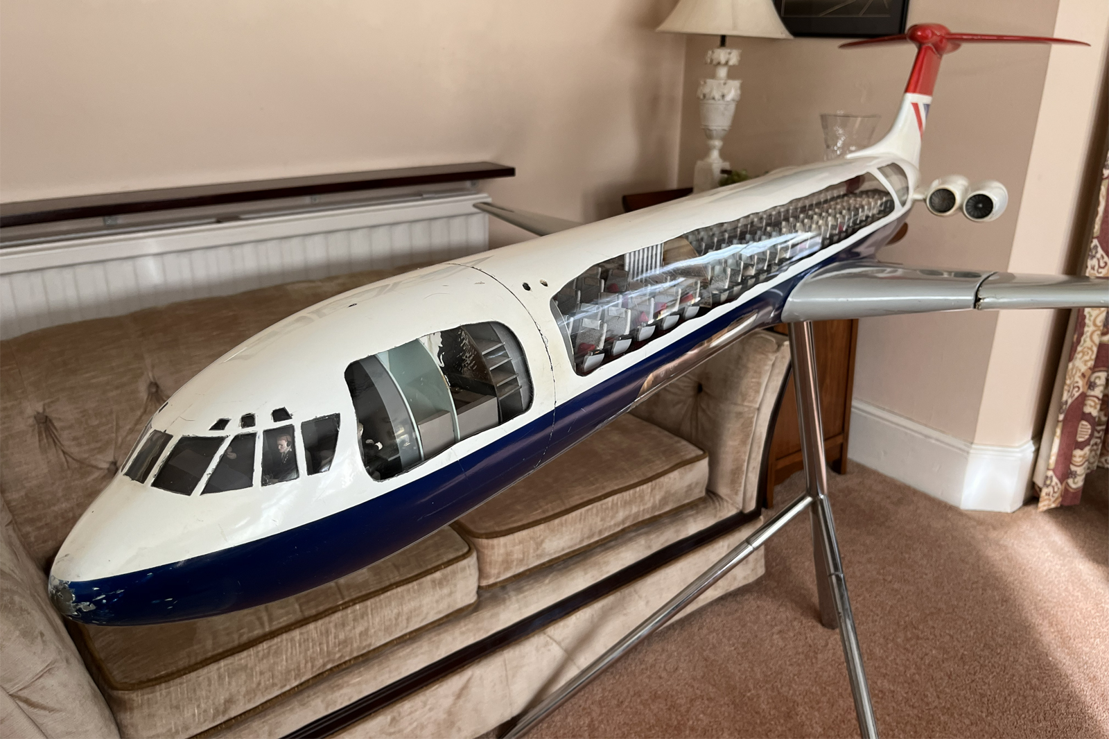 Westway 1/24 British Airways super VC-10 Cutaway model for sale