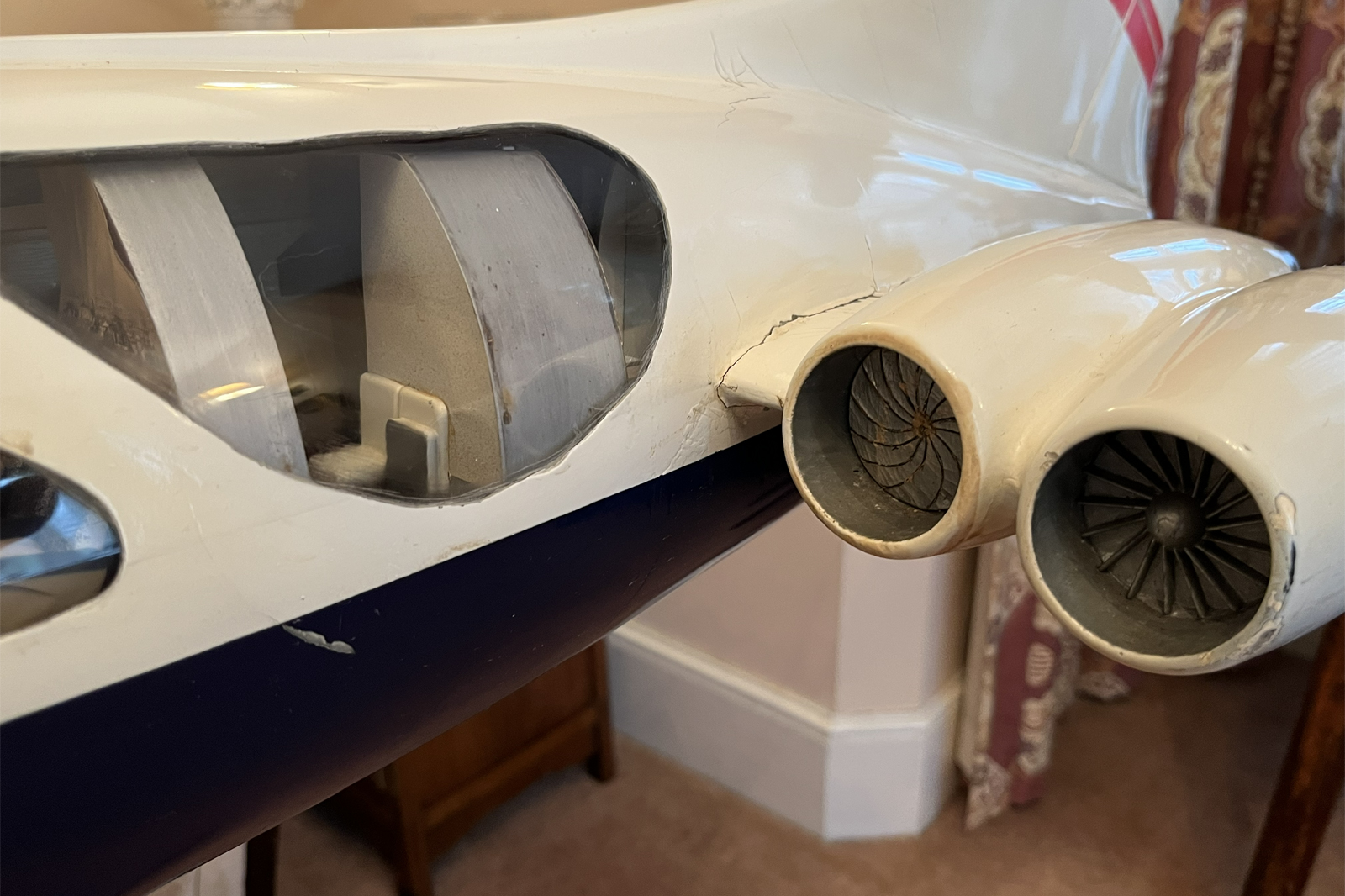 Westway 1/24 British Airways super VC-10 Cutaway model for sale