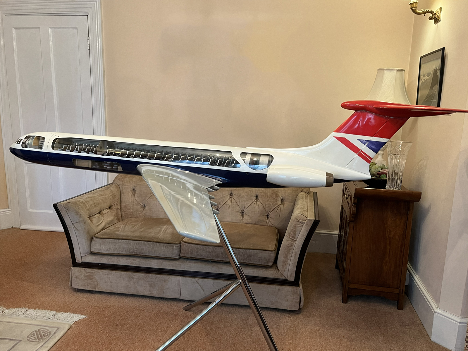 Westway 1/24 British Airways super VC-10 Cutaway model for sale