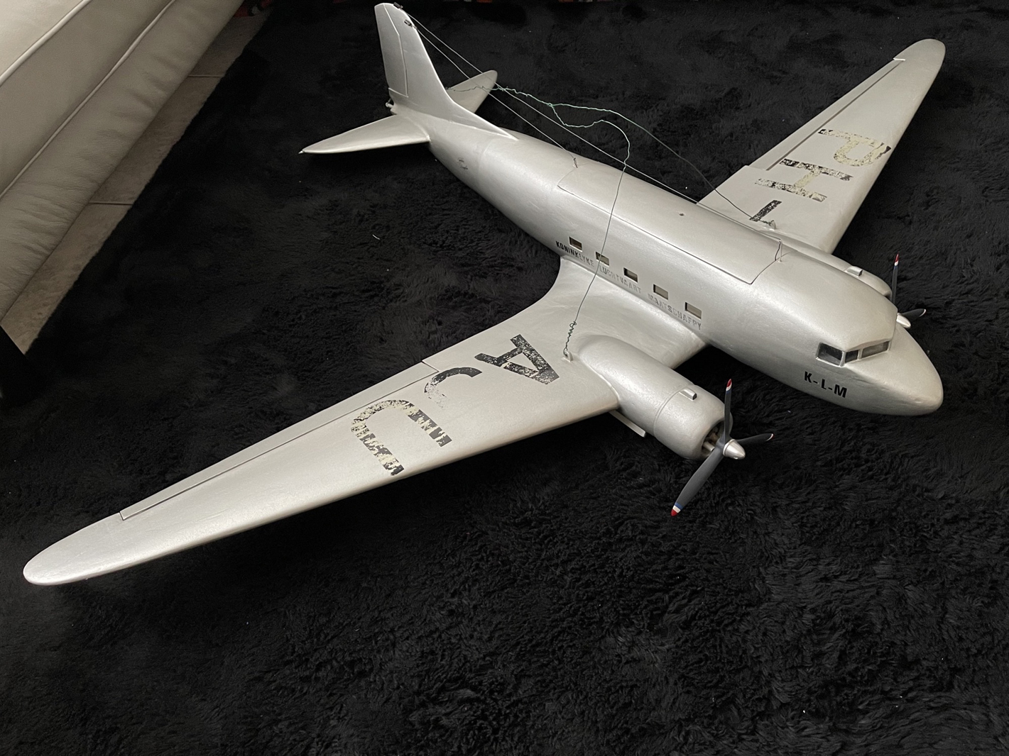 Large KLM Douglas DC-3 model for sale