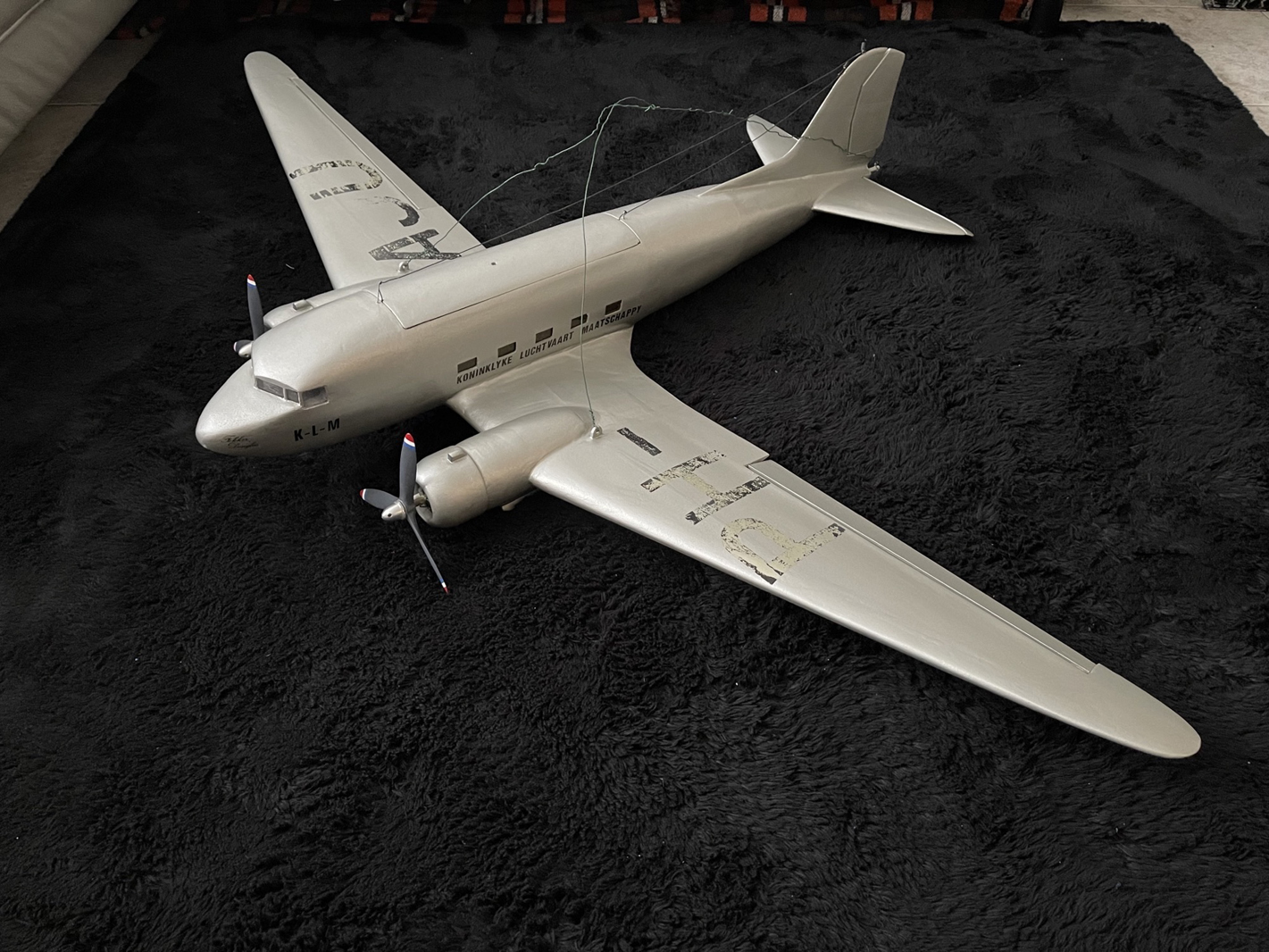 Large KLM Douglas DC-3 model for sale