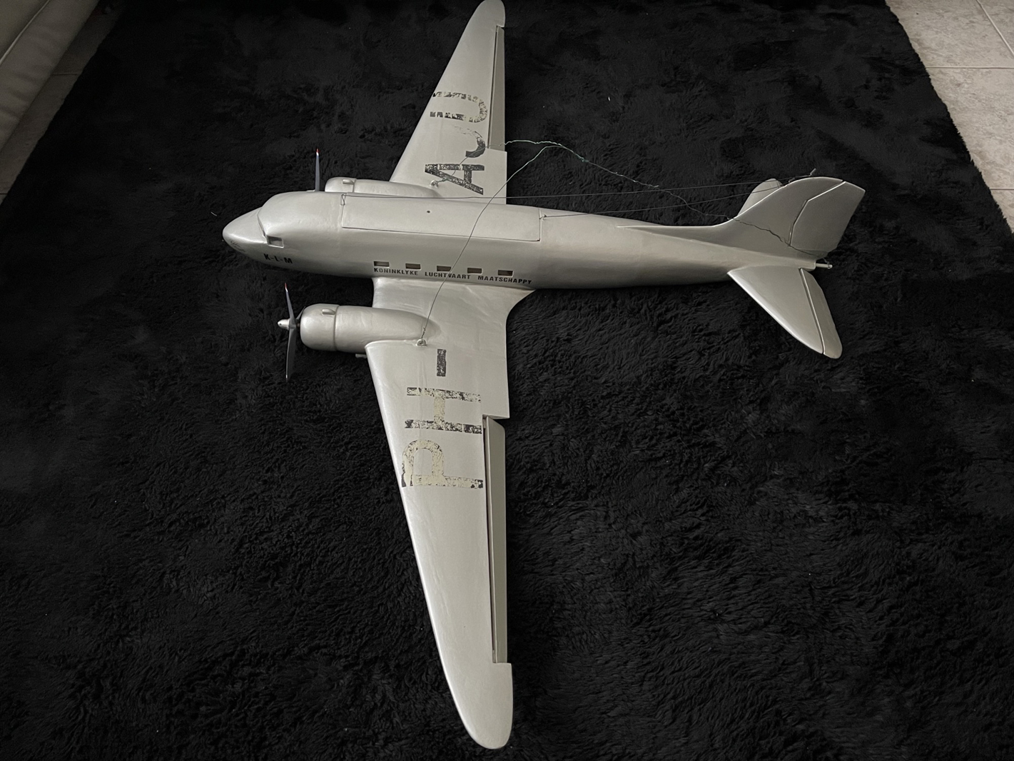 Large KLM Douglas DC-3 model for sale