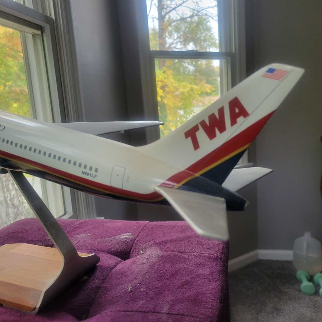 Wesco 1/100 TWA Boeing 767-300 model for sale