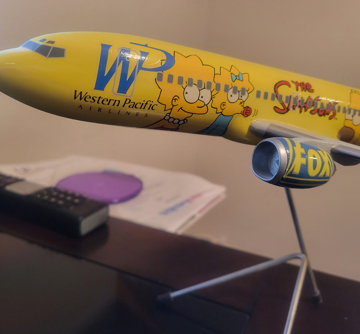 1/100 Western Pacific Airlines "The Simpsons" Boeing 737-300 model for sale