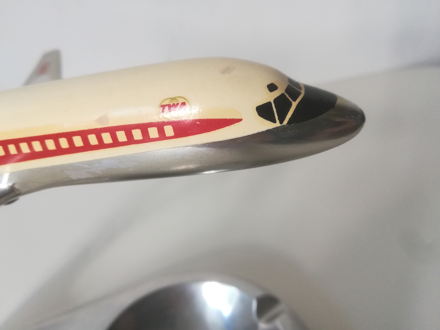 Riffe TWA Douglas DC-9 Ashtray model for sale
