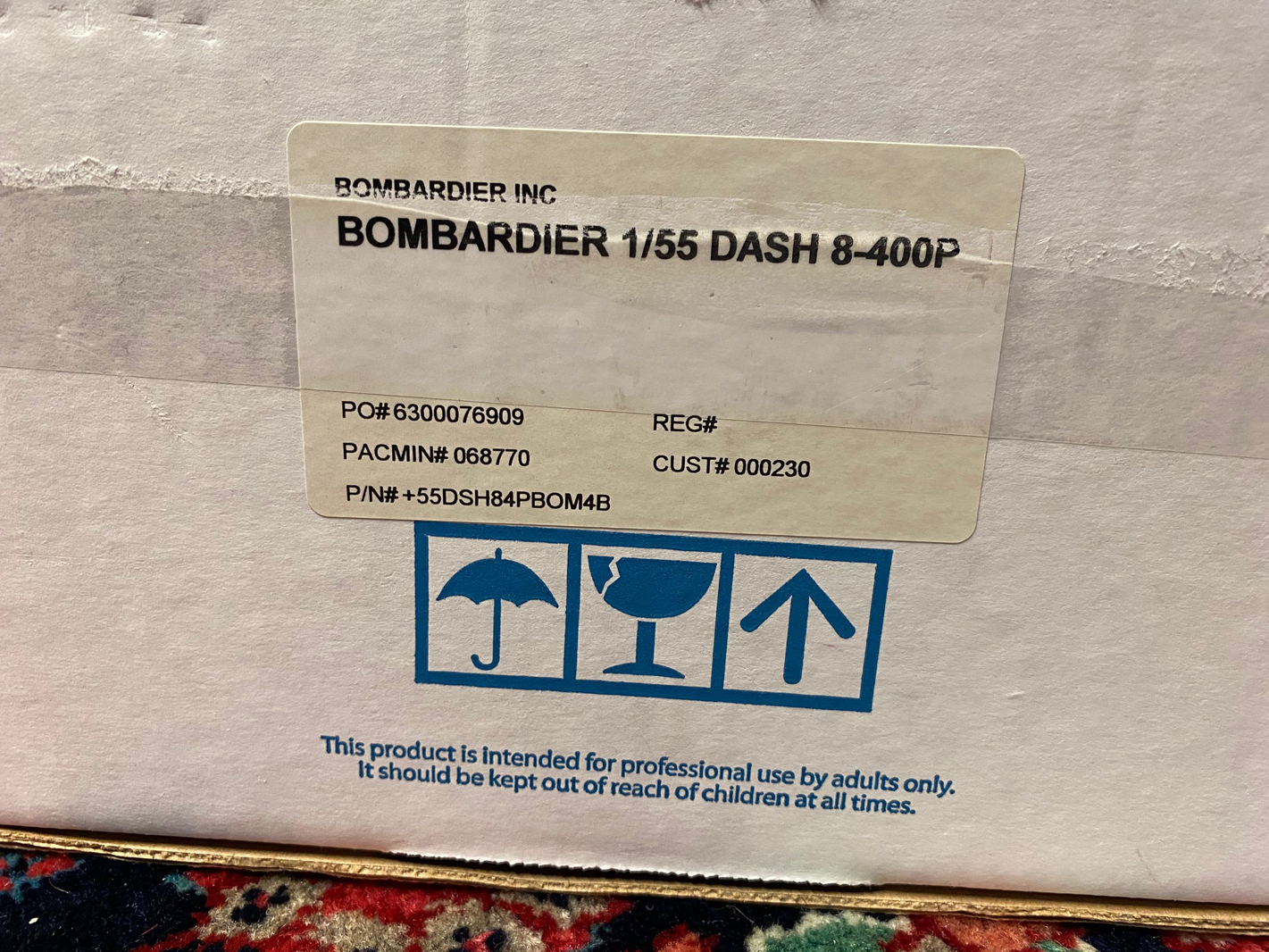 Pacmin 1/55 Bombardier Dash 8-Q400P model for sale