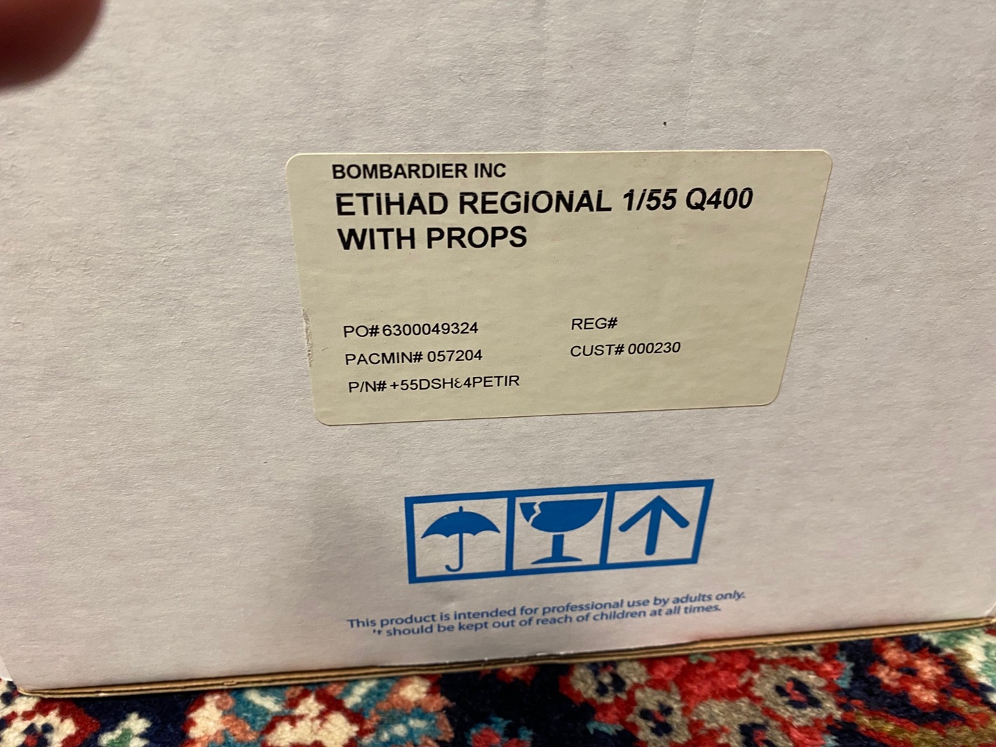 Pacmin 1/55 Etihad Regional Bombardier DHC8-400 model for sale