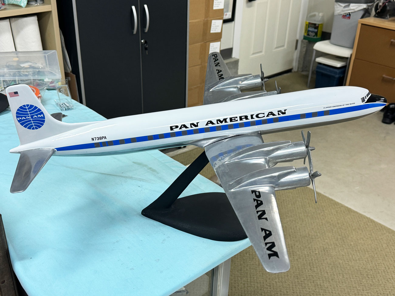 1/50 Pan American Douglas DC-7 model for sale