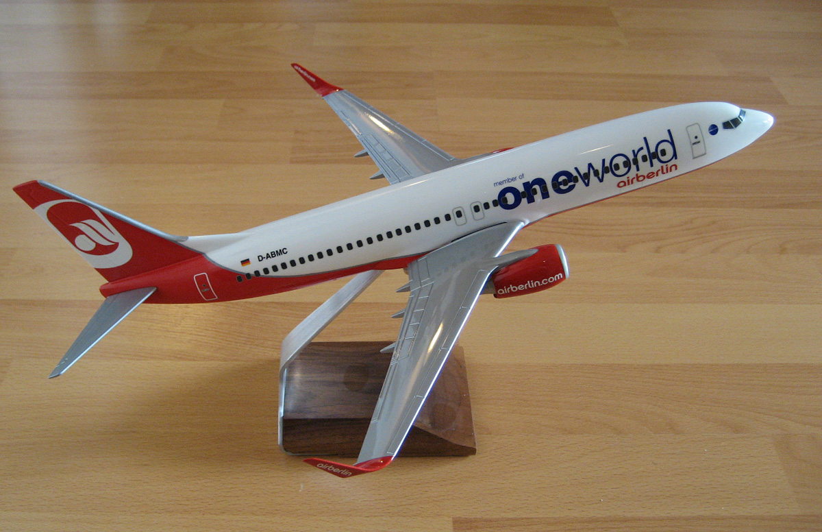 Pacmin 1/100 Air Berlin Boeing 737-800 One World Logo