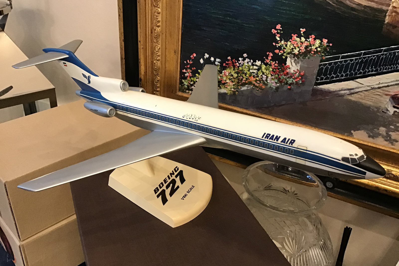 Pacmin 1/100 Iran Air Boeing 727-200 model for sale