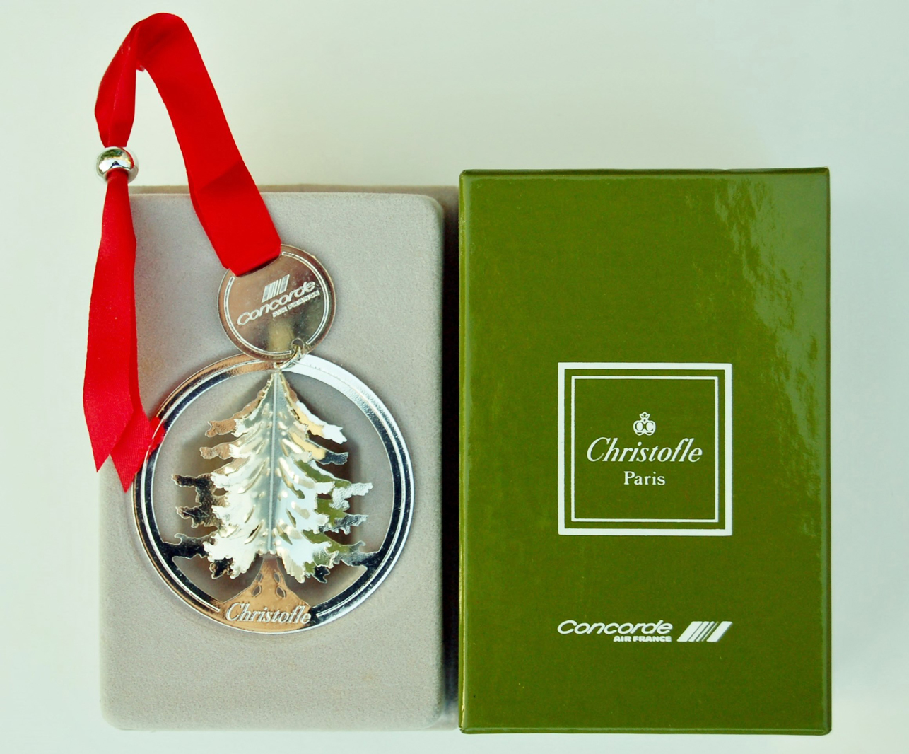 Concorde Air France Silver Plated Christmas ornament for sale