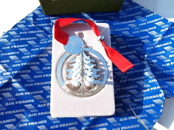 Concorde Air France Silver Plated Christmas ornament for sale