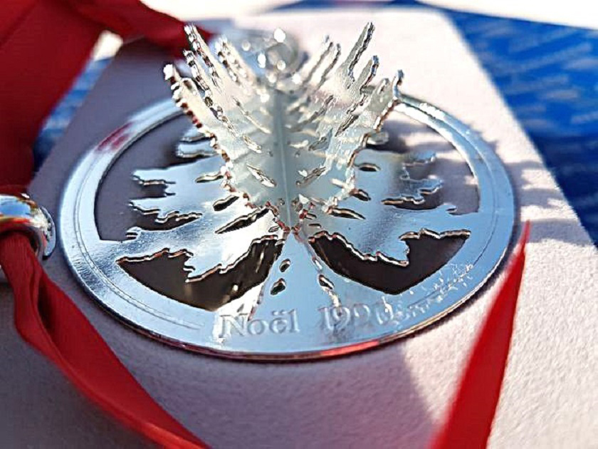 Concorde Air France Silver Plated Christmas ornament for sale