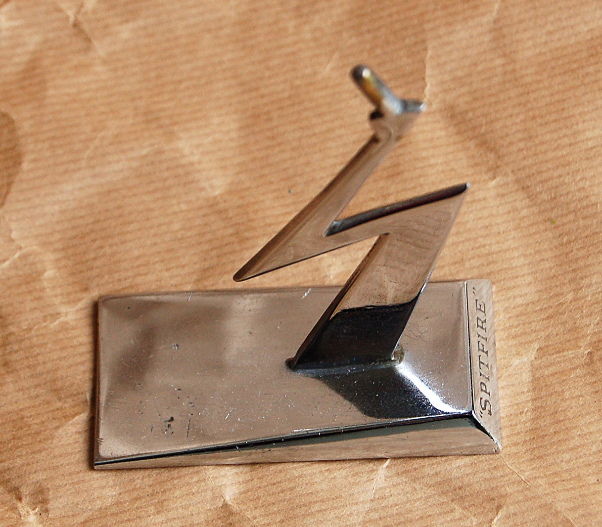 Metal stand for Spitfire dated 1940 for sale