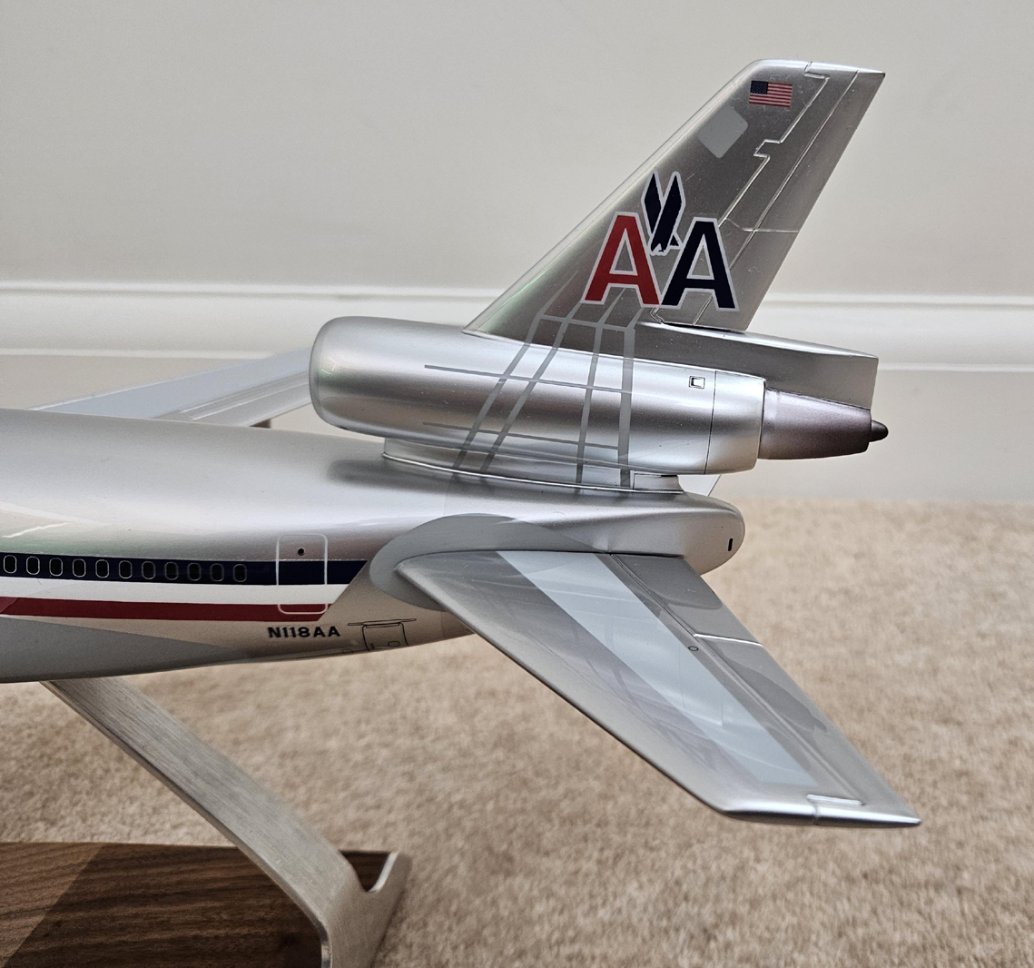 Detailed custom 1/100 American Airlines DC-10 model using a pacmin blank. Model for sale.