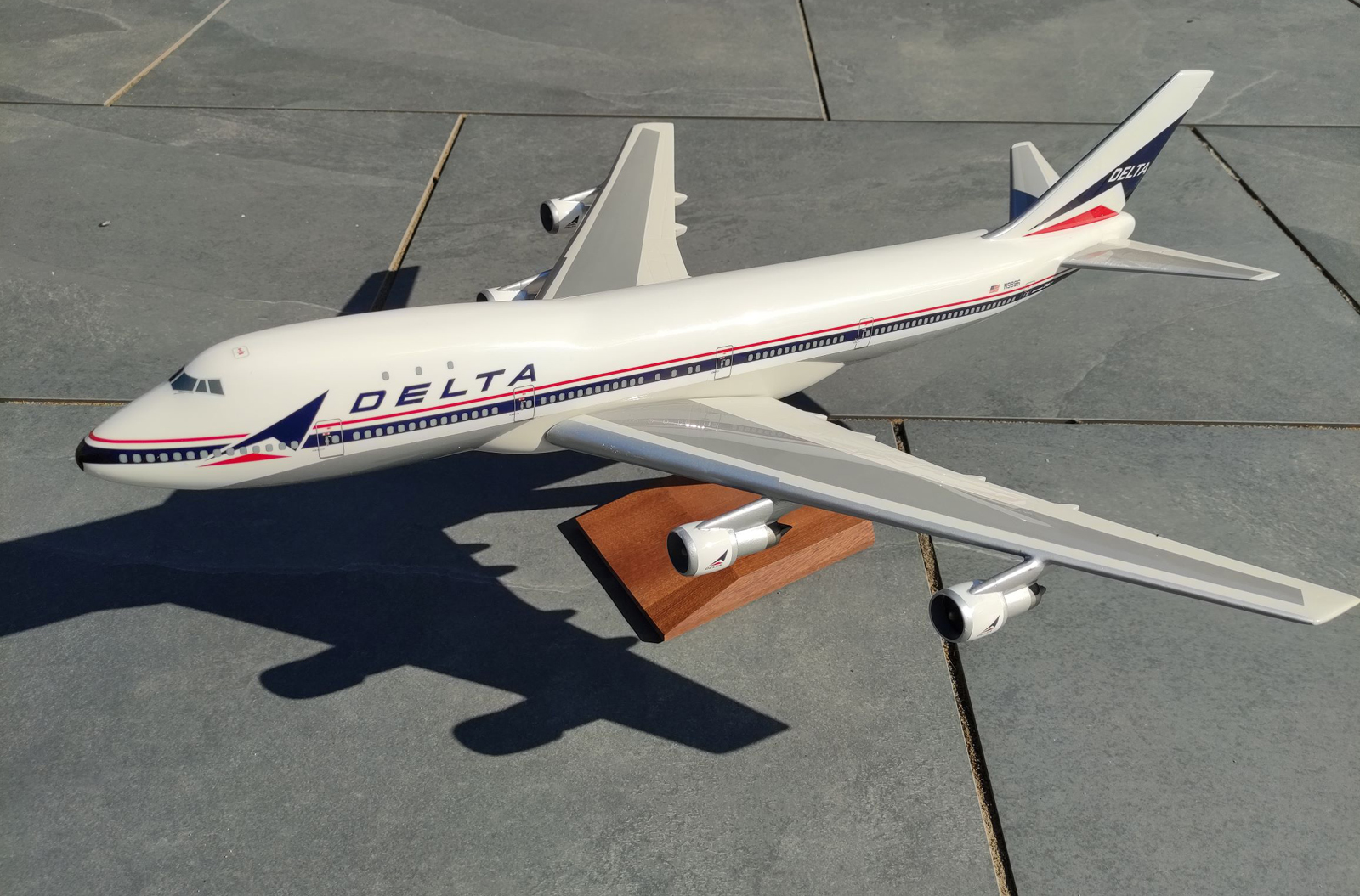 West Coast Aviation Models 1/100 Delta Airlines Boeing 747-100 model for sale
