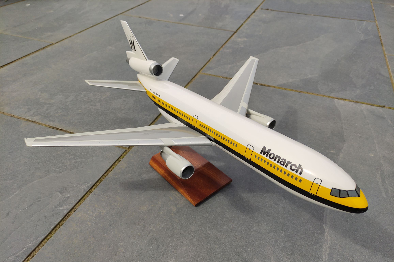 West Coast Aviation Models 1/100 Monarch DC-10 model for sale