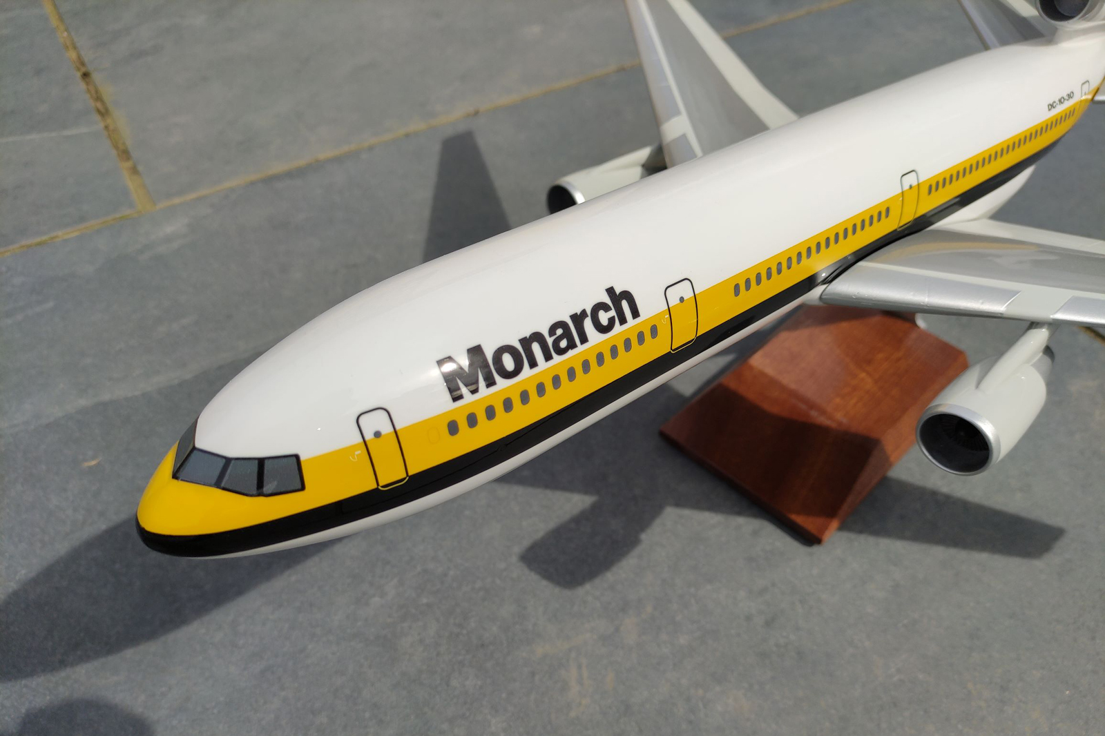 West Coast Aviation Models 1/100 Monarch DC-10 model for sale